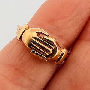 18k Gold Fede Gimmel Ring, US 3.75